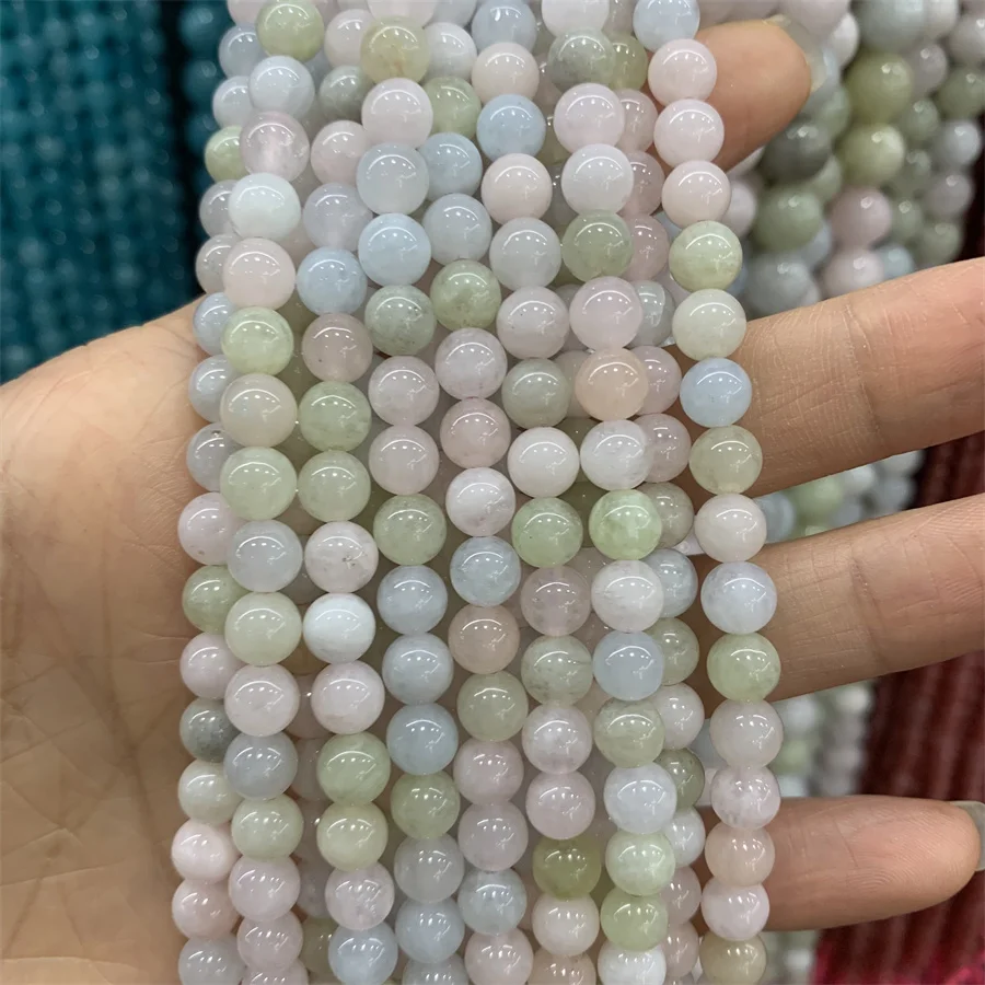 Wholesale 6mm Round Jades Chalcedony Stone Beads gemstones polished loose jade beads for jewelry making