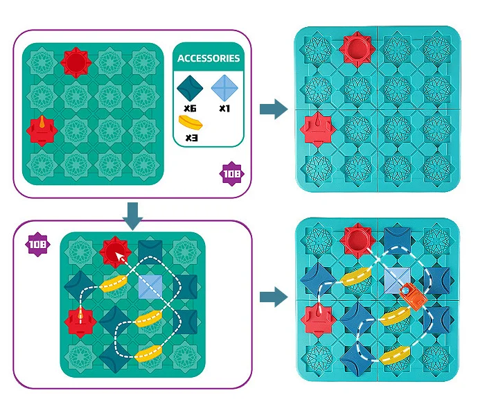 118 challenges kids brain teaser puzzle logical training toys road blocks builder car  track toy educational board game