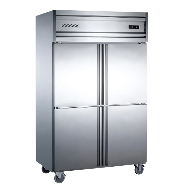 High quality stainless steel 6 door vertical fridge upright freezer big capacity refrigerator restaurant kitchen chiller