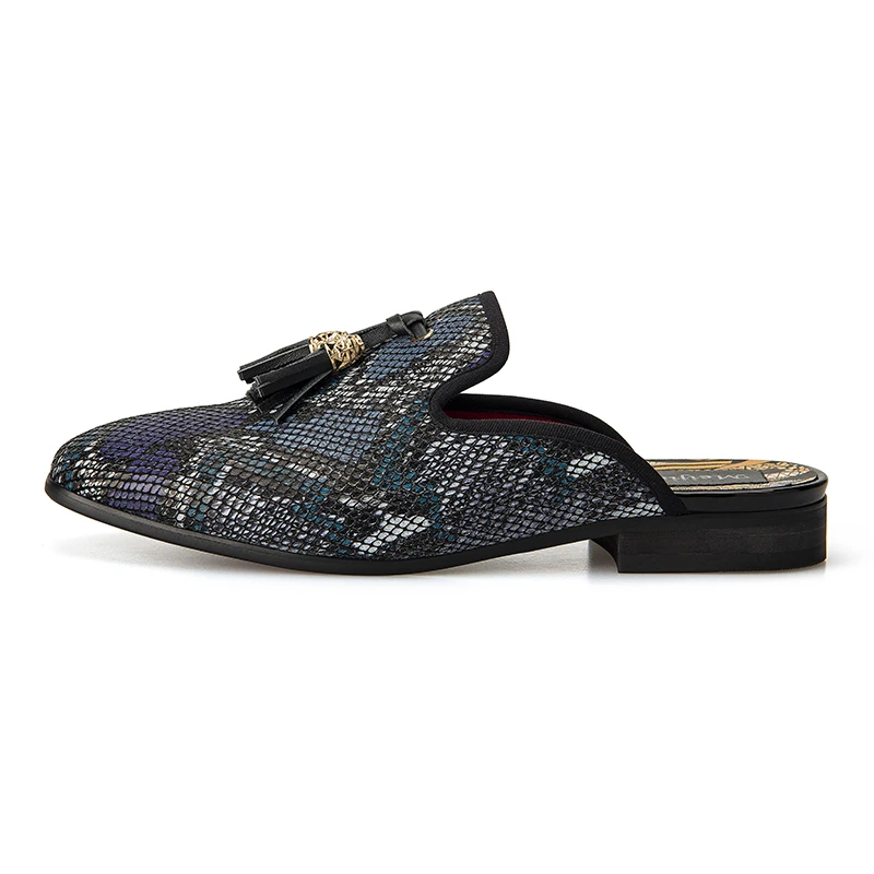 Mule Flats Loafers Backless Tassel Shoes Slip-on Slides