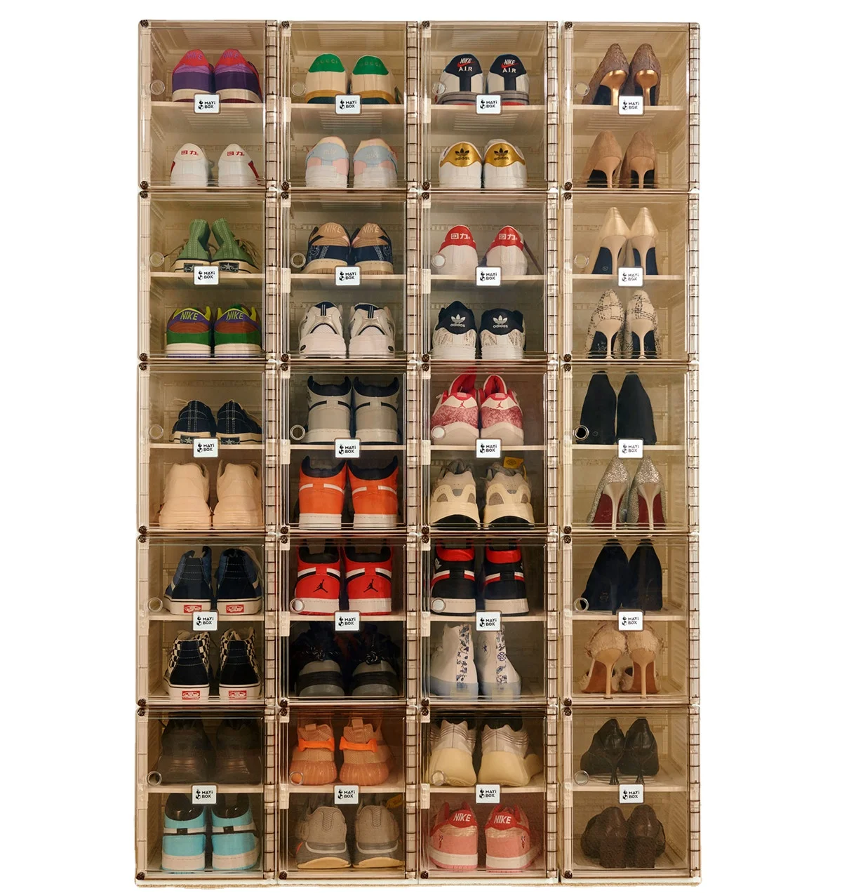 mayi Mayibox Ant box Drop Front Clear Stackable Shoe Box nike air jordan Acrylic Storage Shoe Storage for lining room cabinet