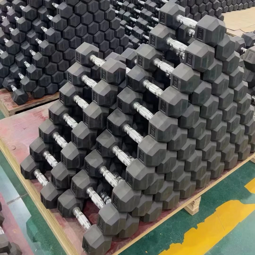 Rubber coated Hex Dumbbell for workout