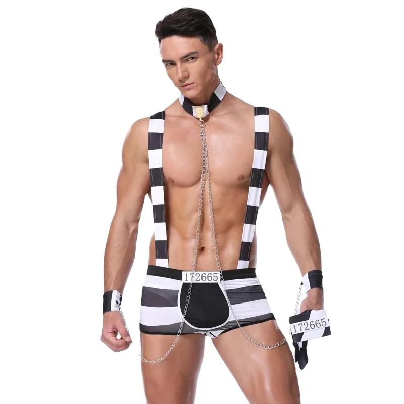 New Arrival Sexy Adults Uniforms Cosplay Prisoner Costume For Men
