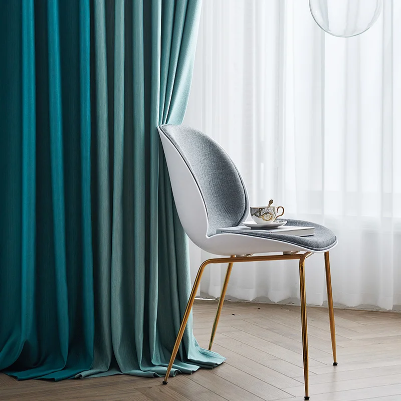 ZhongHua Forest Green Style Jacquard Good Quality  Fabric Curtain For Living Room