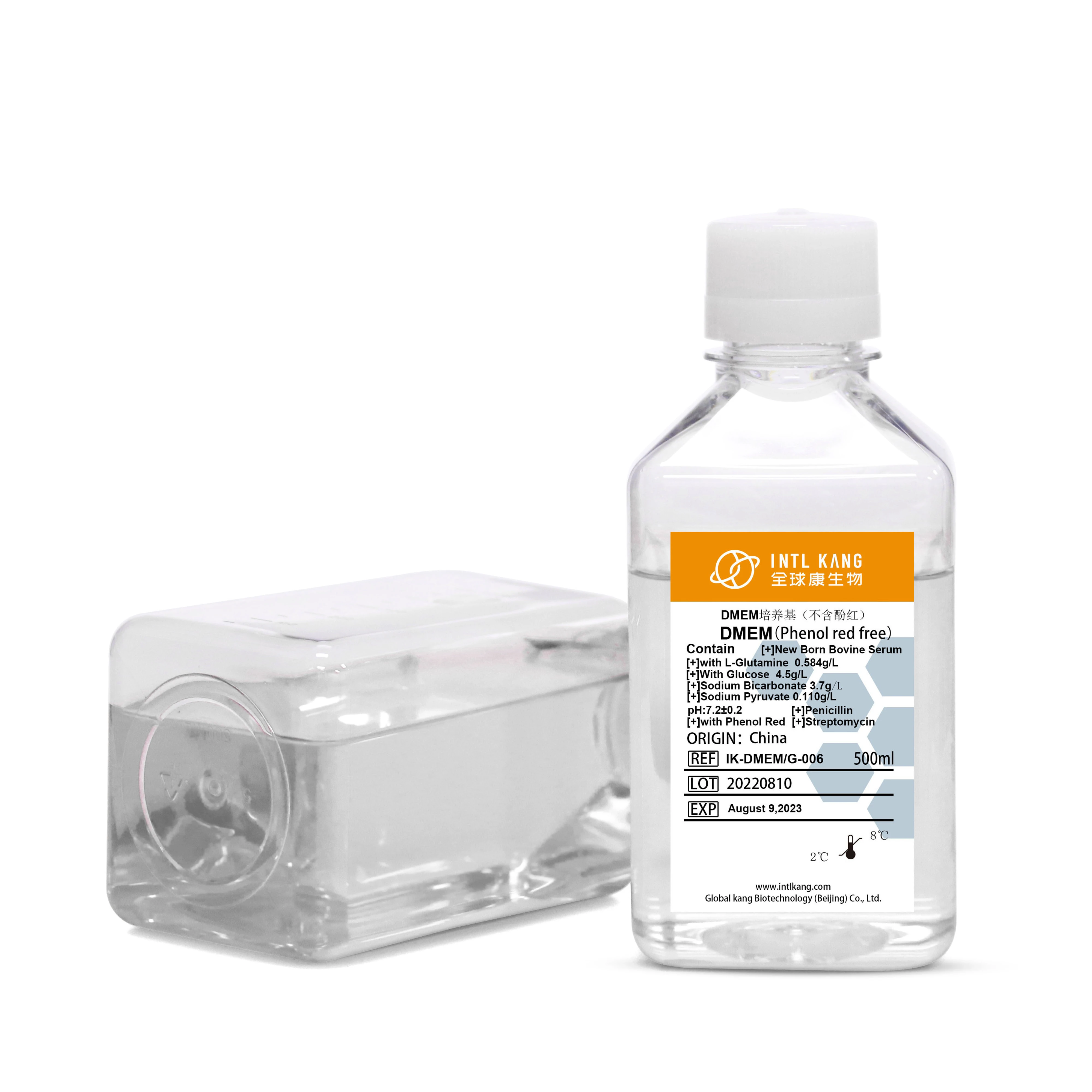 High Glucose DMED  with HEPES Cell Culture Medium for Laboratory Research 500ml Liquid Reagent