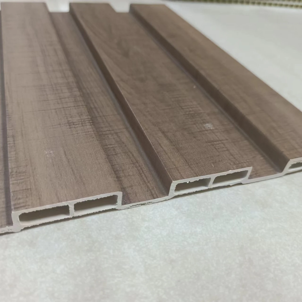 interior plastic wooden composite covering board wainscoting vinyl timber decorativo 3d fluted cladding pvc wpc wall panel