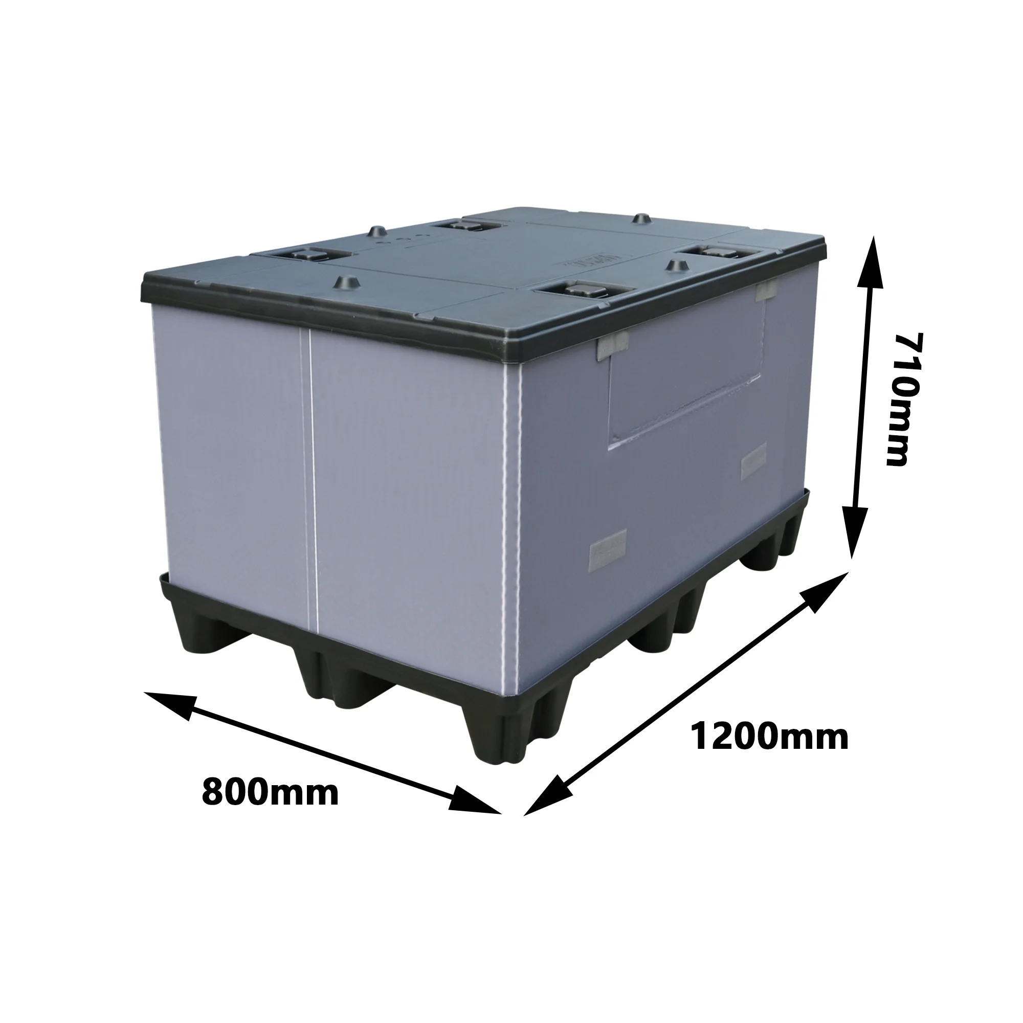 QS Factory Sale Excellent Welldon High Volume Plastic Pallet Pack Sleeve Container Storage Box For Transportation Packaging