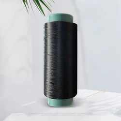 stock lot dty yarn black 75/36 75/72 150D/48F 300D/96F polyester filament textured yarn