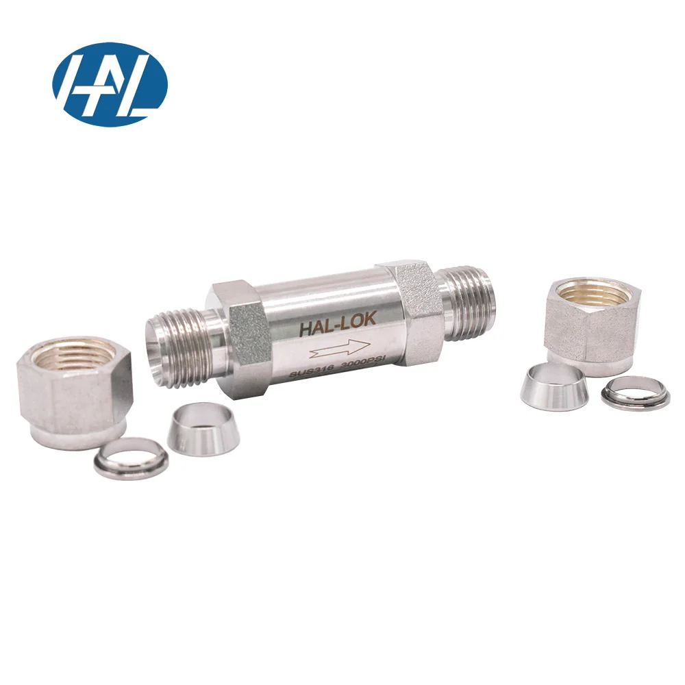 SS316 Instrumentation Filter 3000psi Stainless Steel Swagelok Type for Gas Water