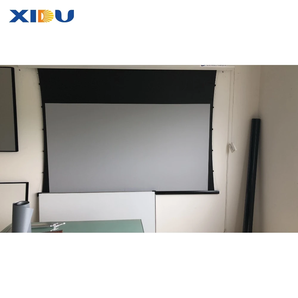 XIDU 200 inch Motorized Tab-tension Projector Projection Screen Super Smooth HD ALR Black 200 inch projector screen