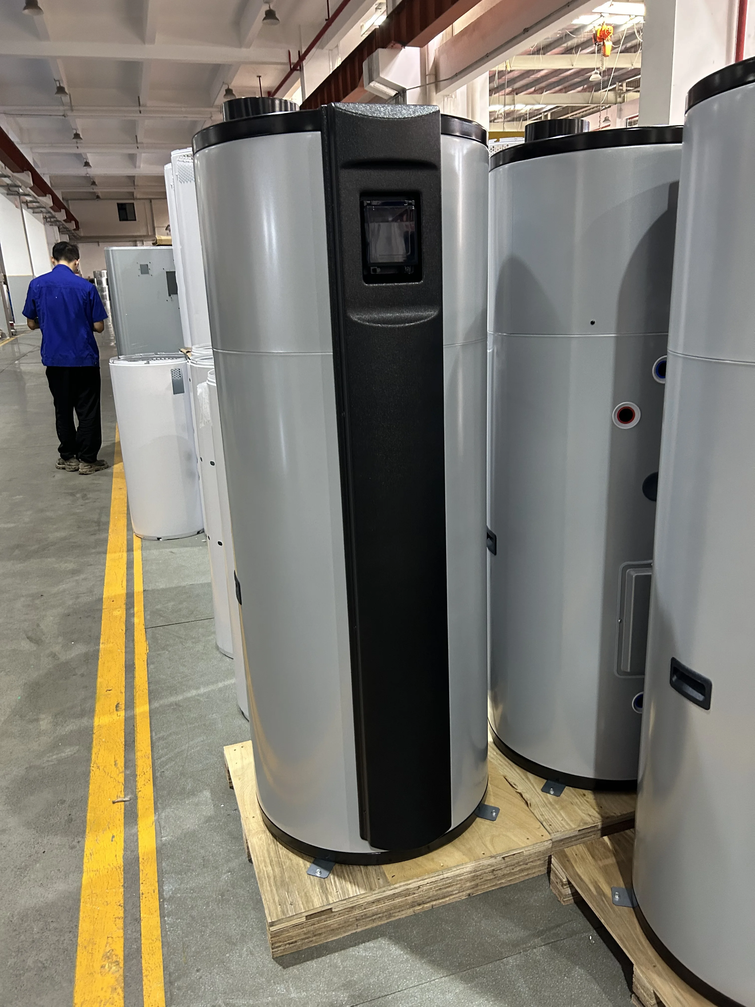 Sunrain R290 200L 250L 300L Enamel Tank WIFI Smart Control Top Kit Indoor Domestic All In One AirTo Water Heat Pump Water Heater