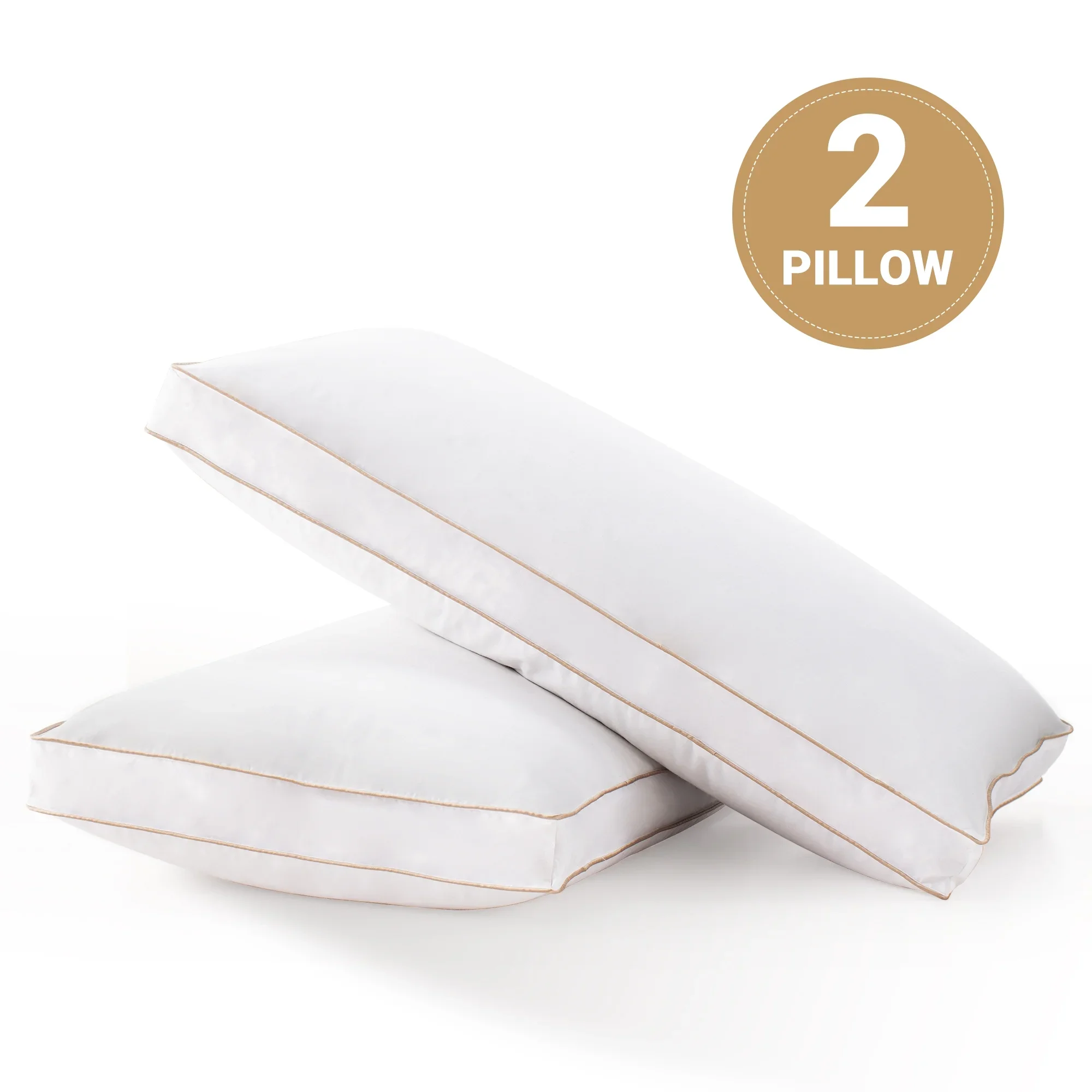Hotel Collection Bed Down Medium Firm Feather Down Pillow Inserts King Size Set of 2 Soft Cozy Cooling Bedding Bed Pillow