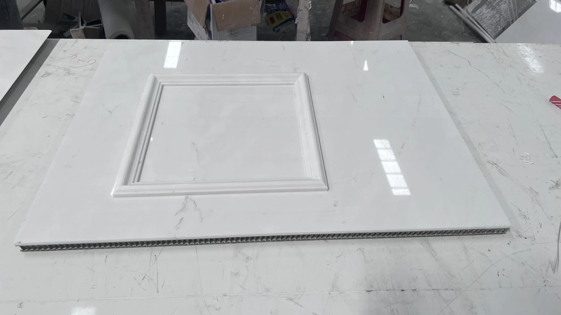 Cut-To-Size Hotel Decoration Material Marble aluminum composite stone