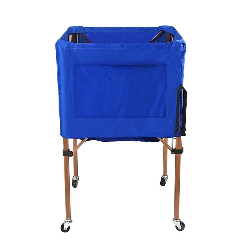Aluminium folding Tennis Ball Cart durable Portable Volleyball Basketball Football Tennis Ball Carry Cart With Mecanum Wheels