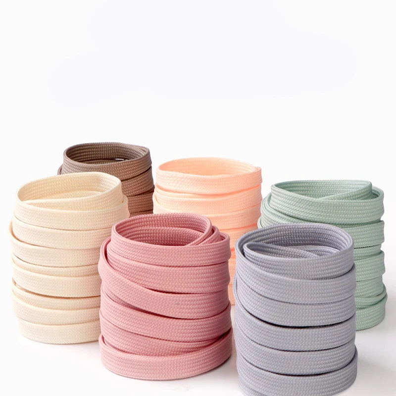 21 colors Casual Sneakers Accessories shoelace Flat Elastic ShoeLaces For Kids And Adult Double Hollow Woven Shoe laces