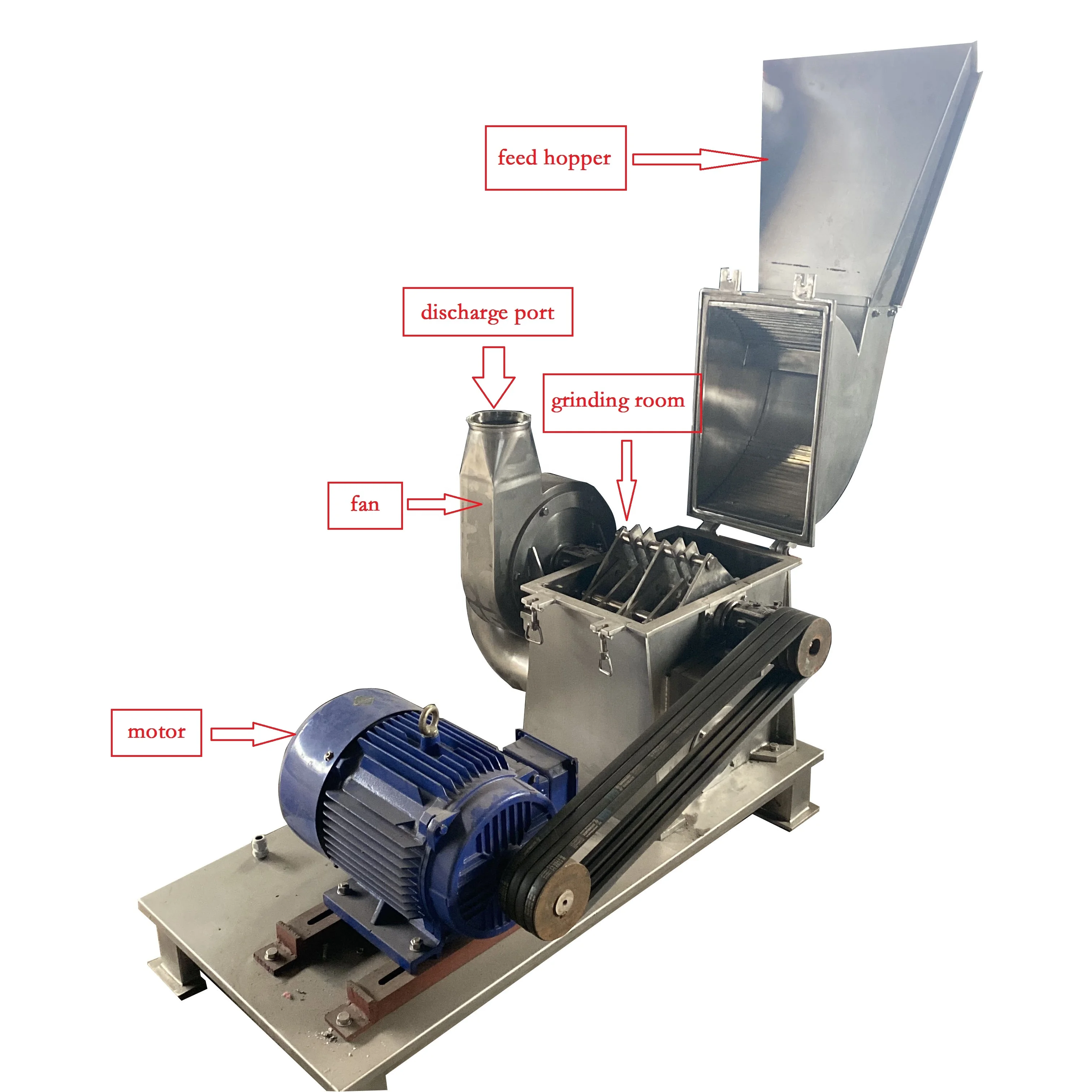 DGN Industrial stainless steel chili spice pepper turmeric ginger tea leaves curry powder grinder machine