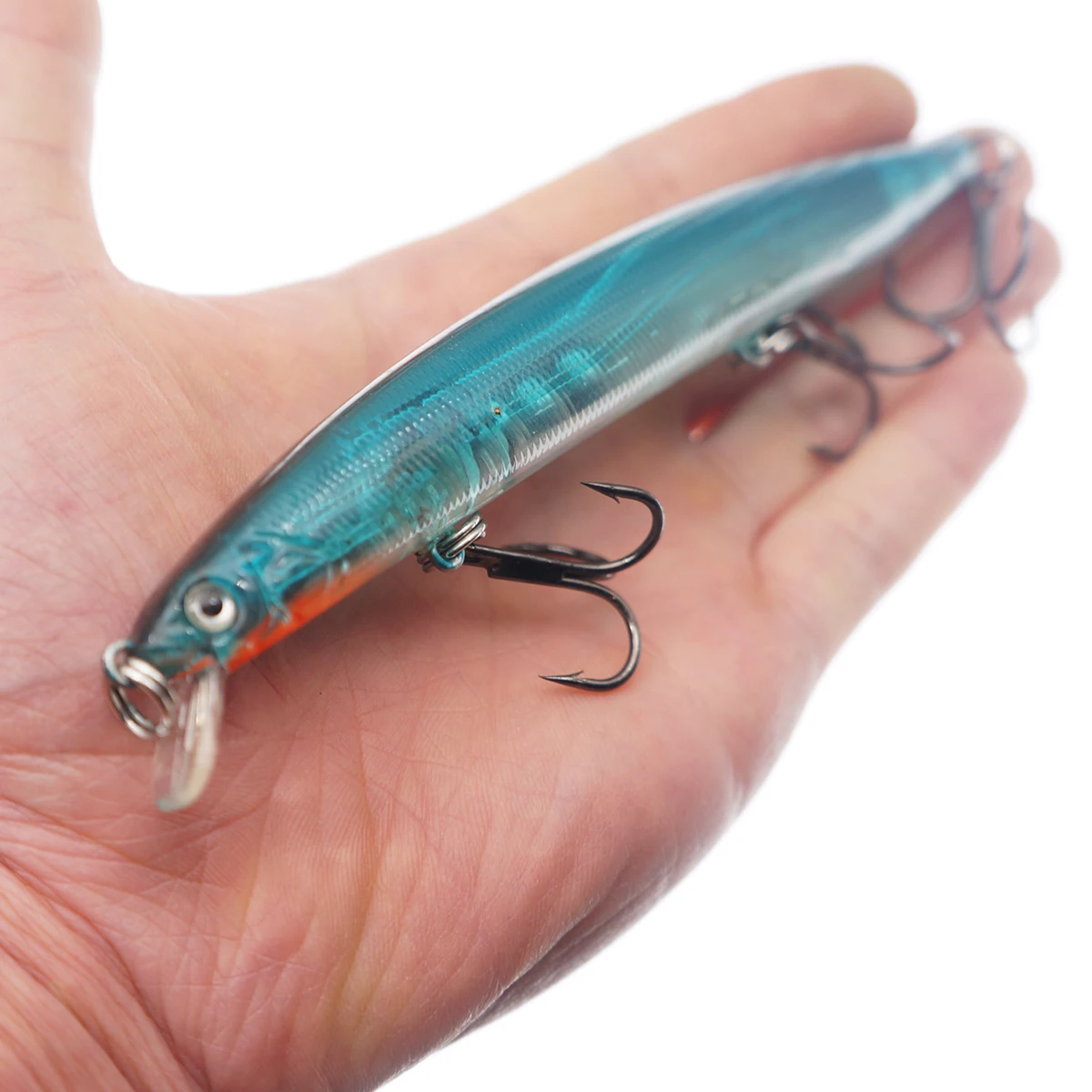 SEA BASS MINNOW 140mm 22g Wholesale price high quality treble hooks artificial bait minnow fishing lure Clear Blue colour