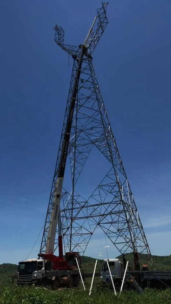 
Electrical power transmission line galvanized steel lattice tower with hot dip galvanized and related accessories and materials 