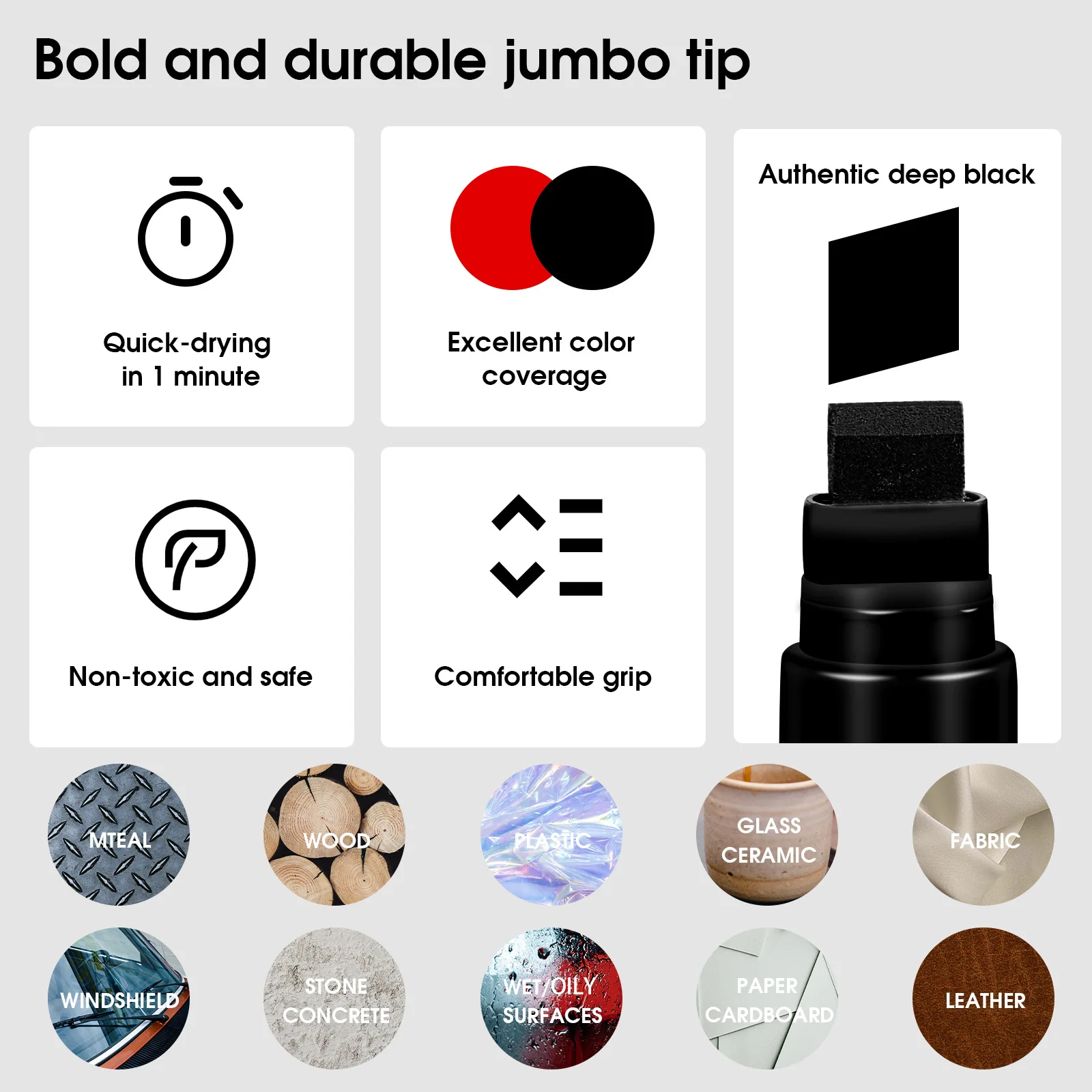 Wholesale Acrylic Marker Large Capacity Art Graffiti 15mm Color Set Marker Acrylic Paint