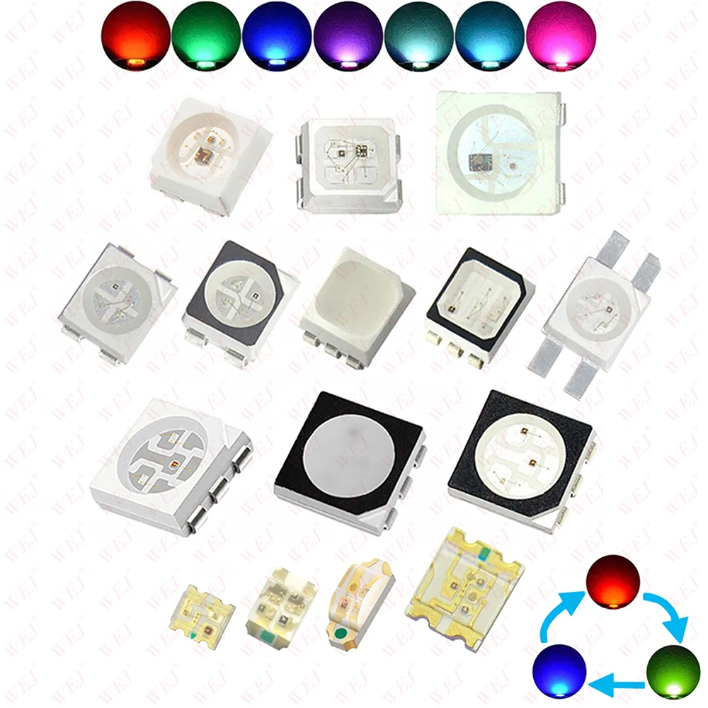 Rgb 2835 Chip 3014 Light Pcb 3030 3535 1206 Warm Cool Natural White Light 0.2W 0.5W 1W High Power Smd Led