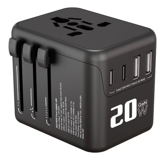 PD20W global multi plug extension universal world international travel power adapter mobile accessories