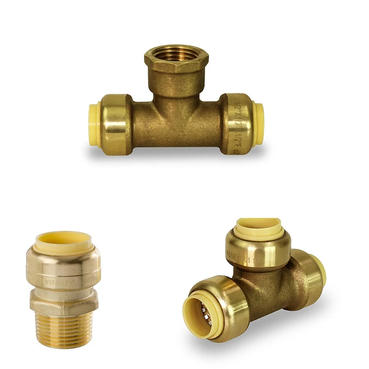 Plumbing Push Fittings Push-Fit Full Port Ball Valve for Hot and Cold Water Brass Shut Off Ball Valve