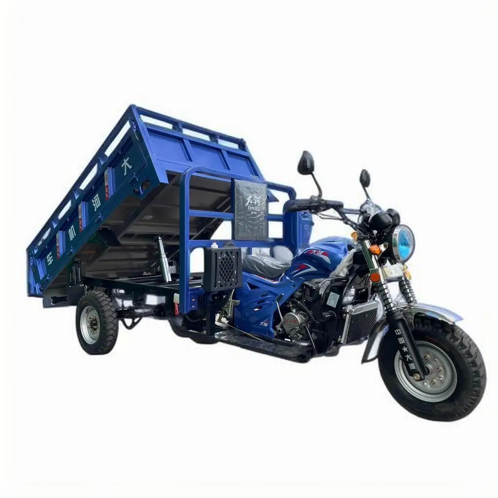 200cc Water Cooled Gasoline Four Stroke Motorcycle Tricycle 3 Wheel Cargo Motorcycle Heavy Load Cargo Box Tricycle 3 Wheel