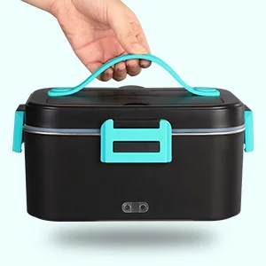 1.8L Electric Lunch Box 75W Household and Car Food Heater,12V/110V 304 Stainless Steel, Leak-proof Lunch Box