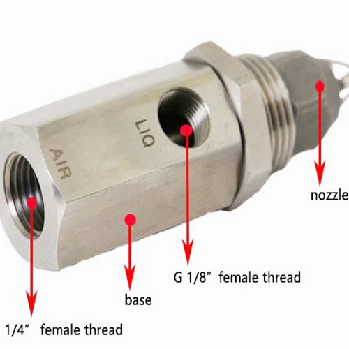 Dry Fogging dust suppression spray nozzle