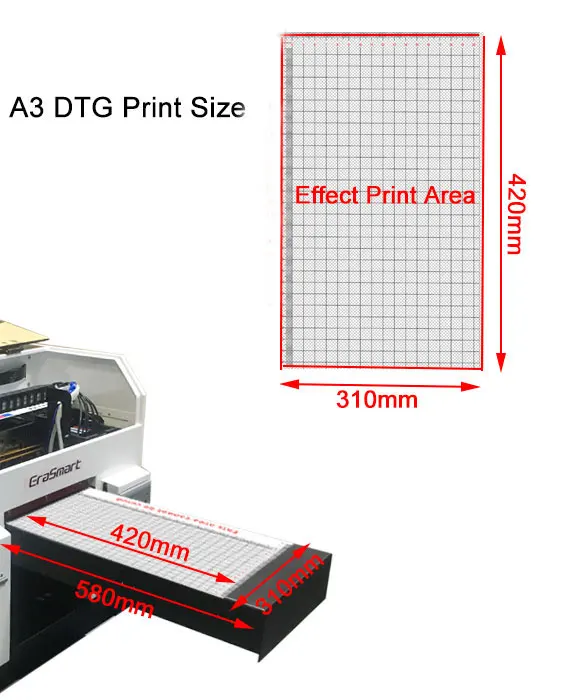 Erasmart hot selling dtg printer A3 Size Print T-shirt Machine, Impresoras De Camisetas