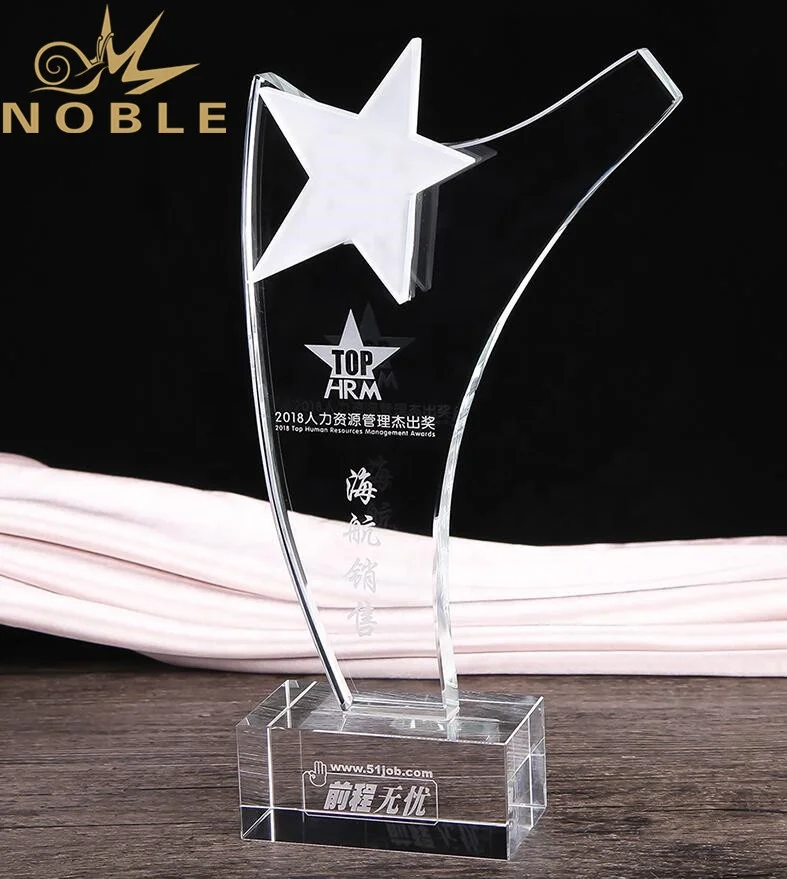 Wholesale Crystal Star Award Trophy Column For Souvenir
