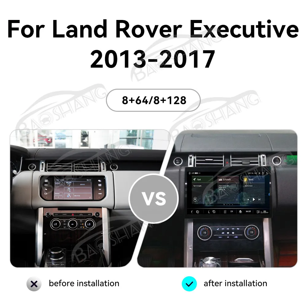 13.3' Carplay For Land Rover Executive 2013-2017 Android 14 GPS Navi Multimedia Player Auto Wireless Car Radio up-down screen