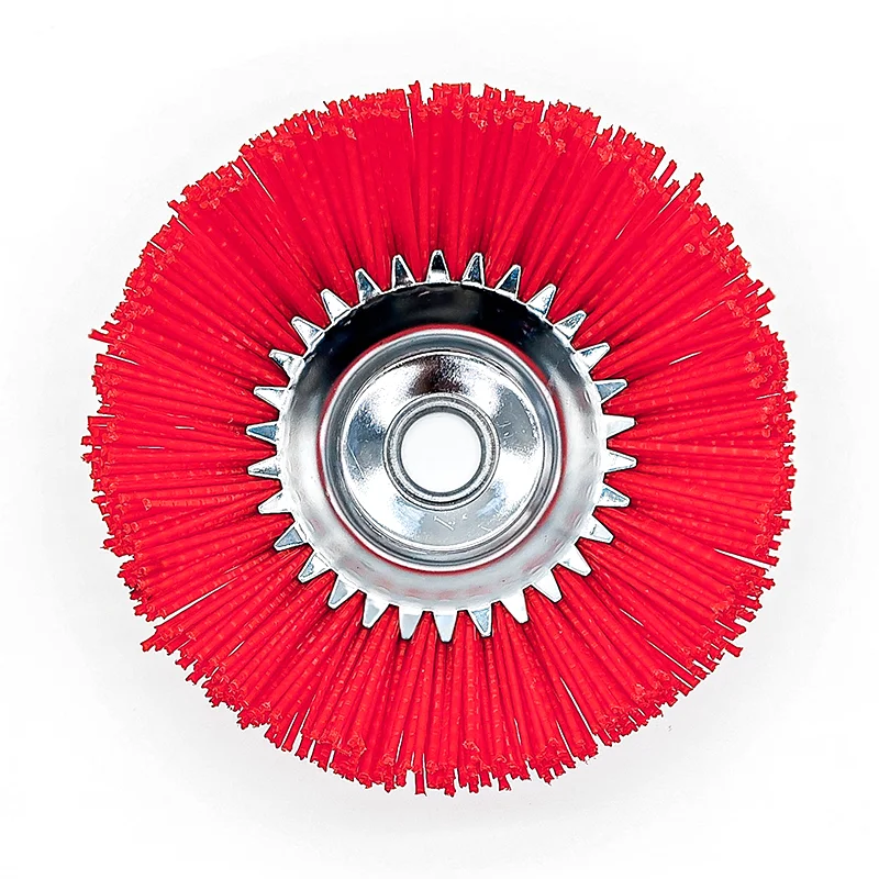 Top quality Industrial Grade Electric Mower Part Accessory Trimmer Head Rotary Weed Brush Steel Wire Wheel Nylon Wire Brush
