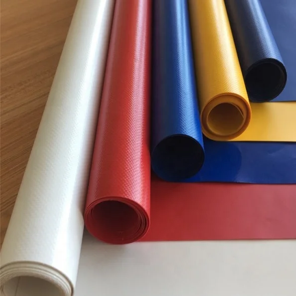 High Tenacity Polyester 610g/m2 PVC Coated Polyester Fabric Tarpaulin