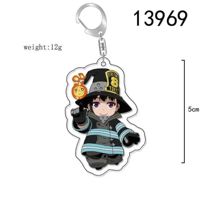 Wholesale Anime Fire Force Peripheral Acrylic Transparent Keychain