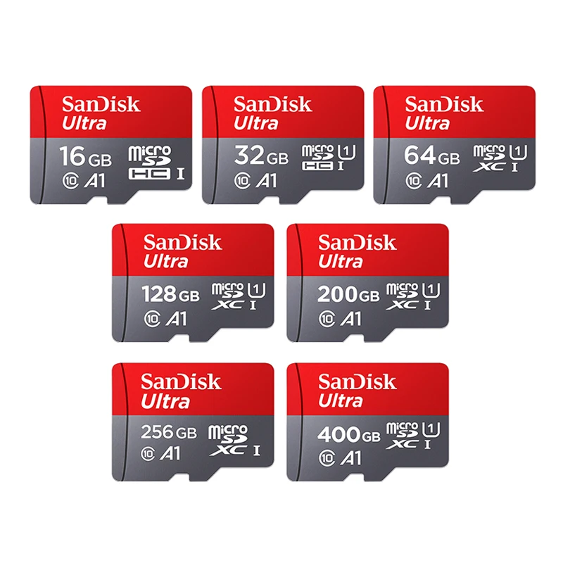  Оптом и продажи оригинальные двойной флеш-накопитель SanDisk флеш-карты памяти 16 ГБ 32 64 Гб 128 200 256 400 микро SD карты A1 ультра слот для