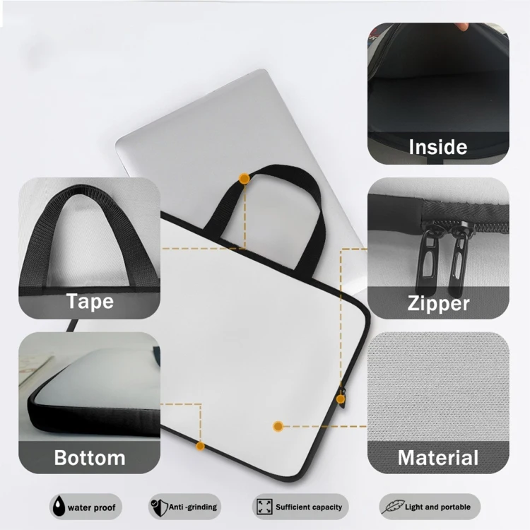 Custom Laptop Soft Case Cover Neoprene Promotion Laptop Sleeve Computer Bag for Business