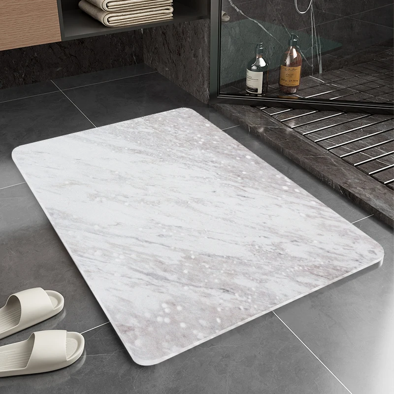 Low price Sample Quick Drying Diatomaceous Earth Shower Mat Diatomite stone Bath Mat Bath Rug