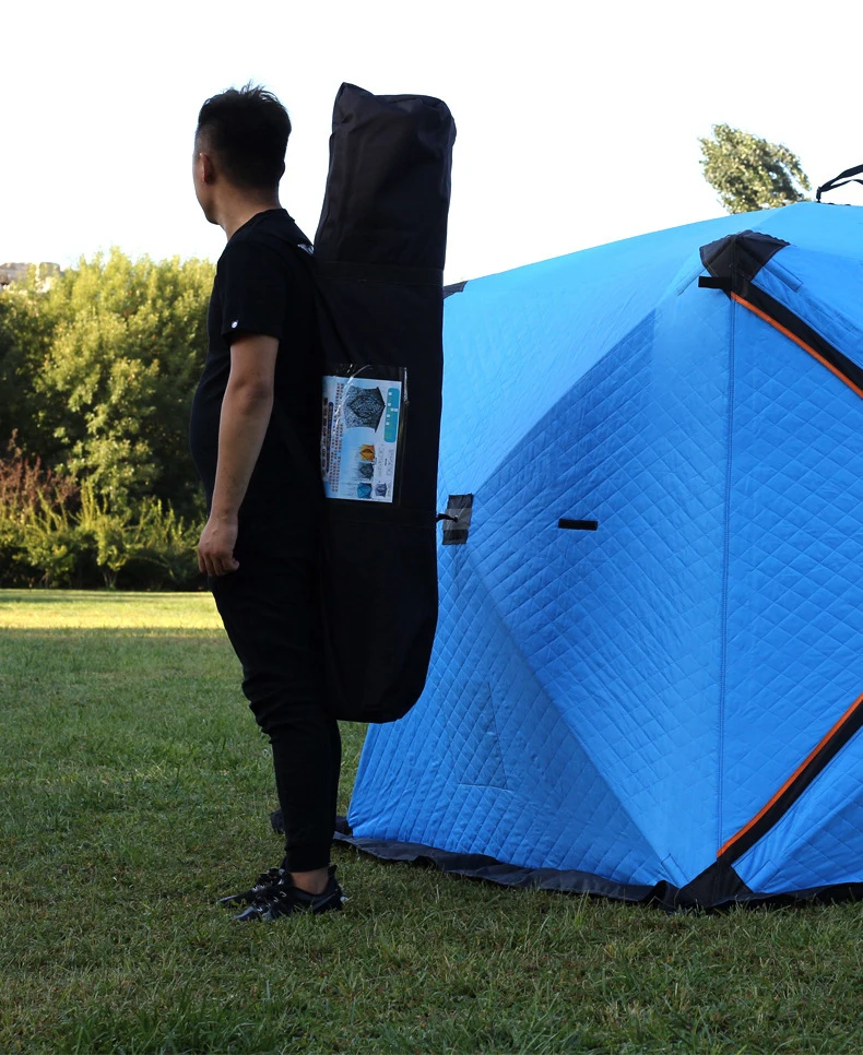 Custom Outdoor Shelter Ice Cube Winter Fishing Portable Tenting Square Automatic Pop Up Hiking Insulated Camping Tent For Party