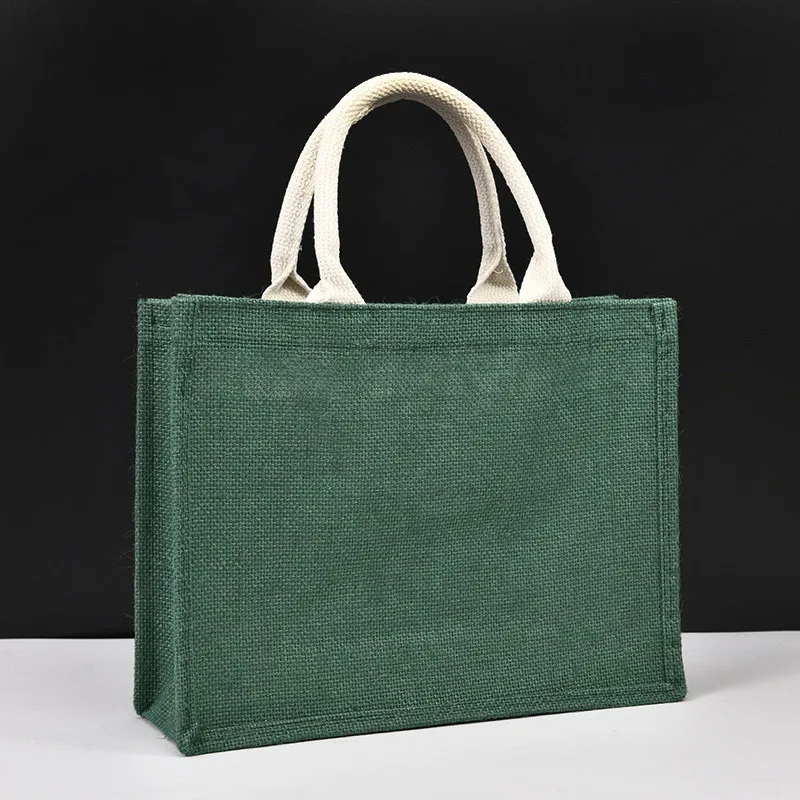 Jute Tote Bag Embroidered Navy Market Totes De Birthday Letter Lavender Mix Rope Polyester Jute Tote Bag