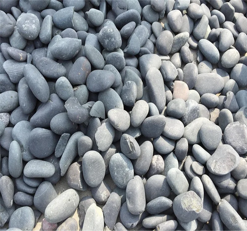 Черный мексиканский пляжный камень для ландшафтного дизайна