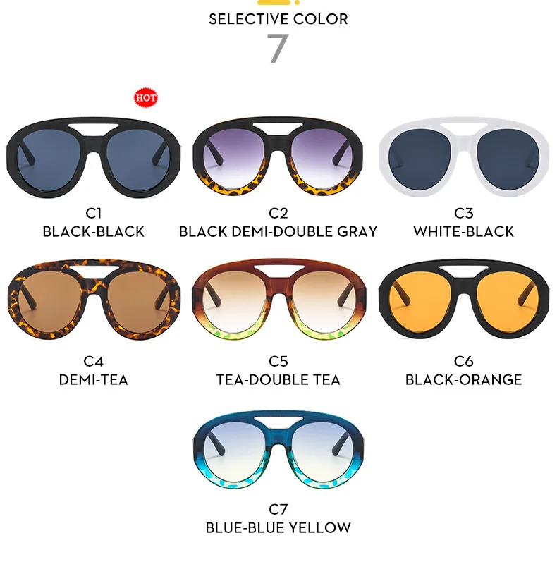 Lbashades 9188 retro sunglasses double bridge sunglass women oversized glasses big round shades sun glasses 2024