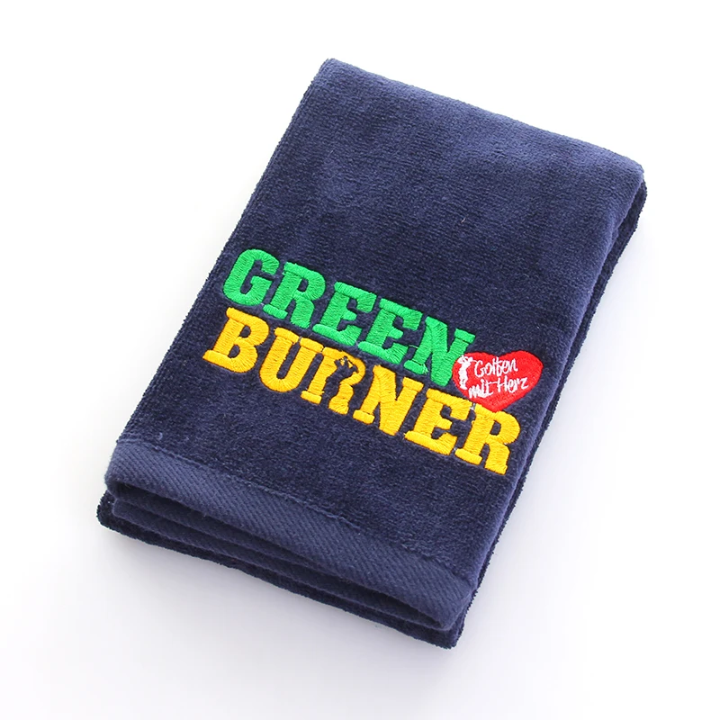 Пользовательское компьютеризированное вышитое полотенце для рук, полотенце для гольфа с логотипом и крючком, Хлопковое полотенце для гольфа