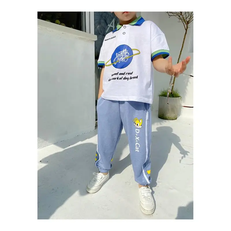 Хорошая цена, Разноцветные Летние Дышащие Беговые брюки из 60% вискозы 40% нейлона для мальчиков