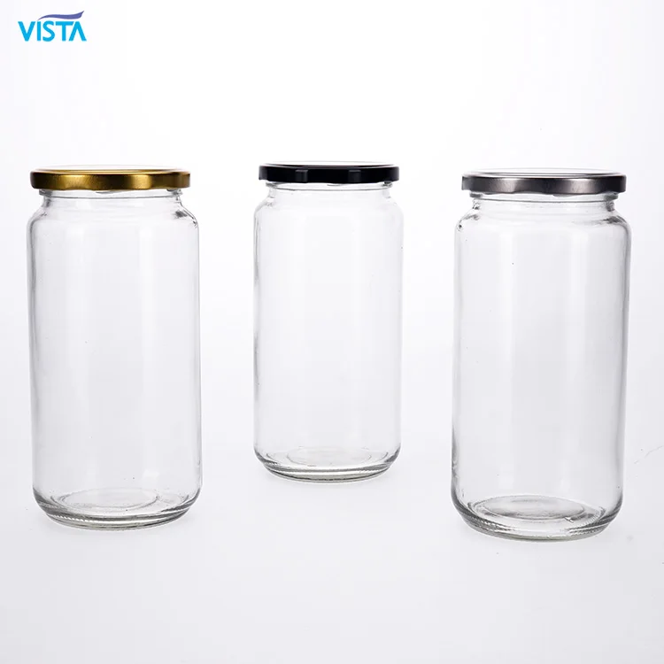 Стеклянная бутылка для хранения арахисового масла VISTA с кунжутом каменная банка герметичная стеклянная желе и джема еды металлической крышкой