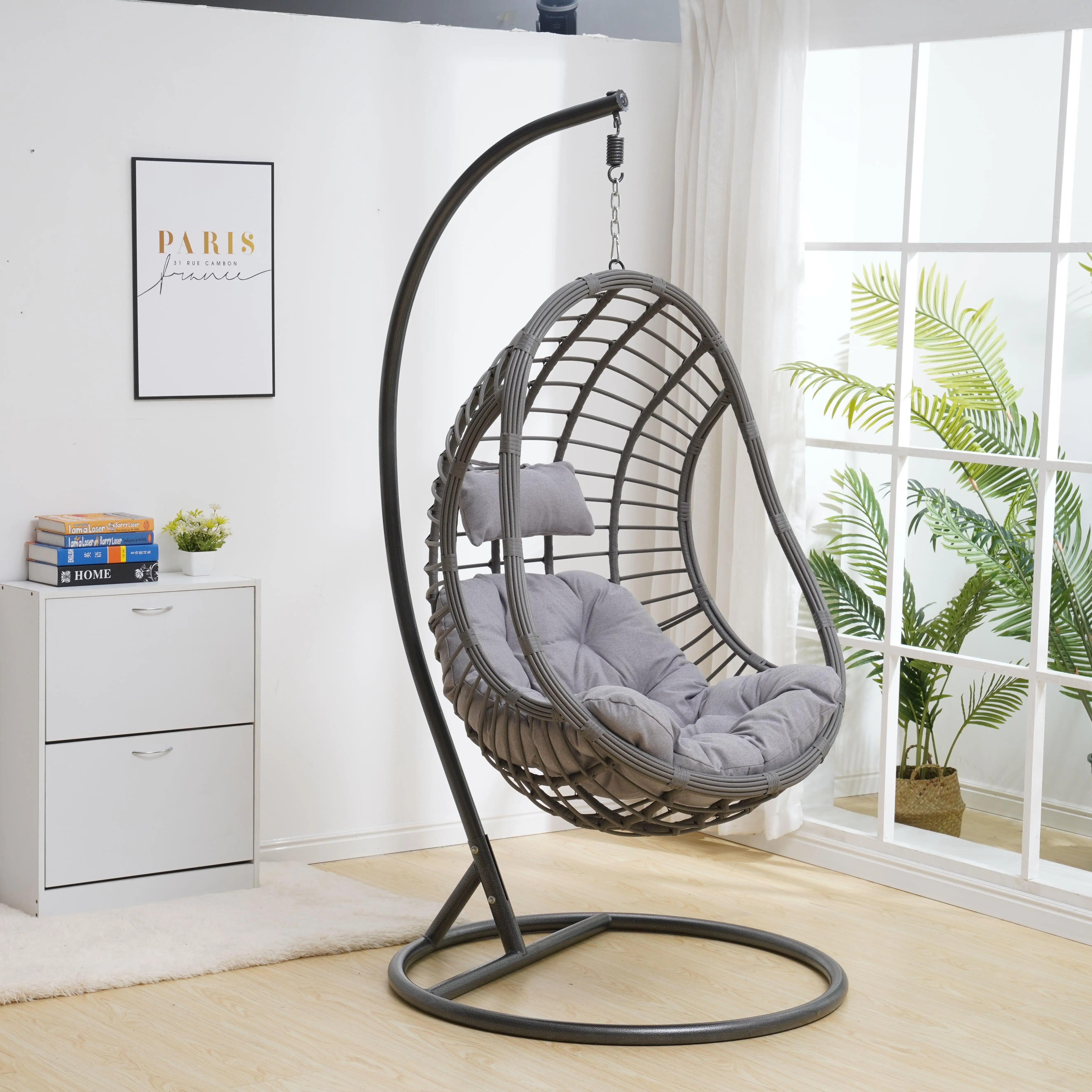 Most Selling Modern Antique Hanging Patio Baby Swing Chair Egg Hanging Chair For Bedroom