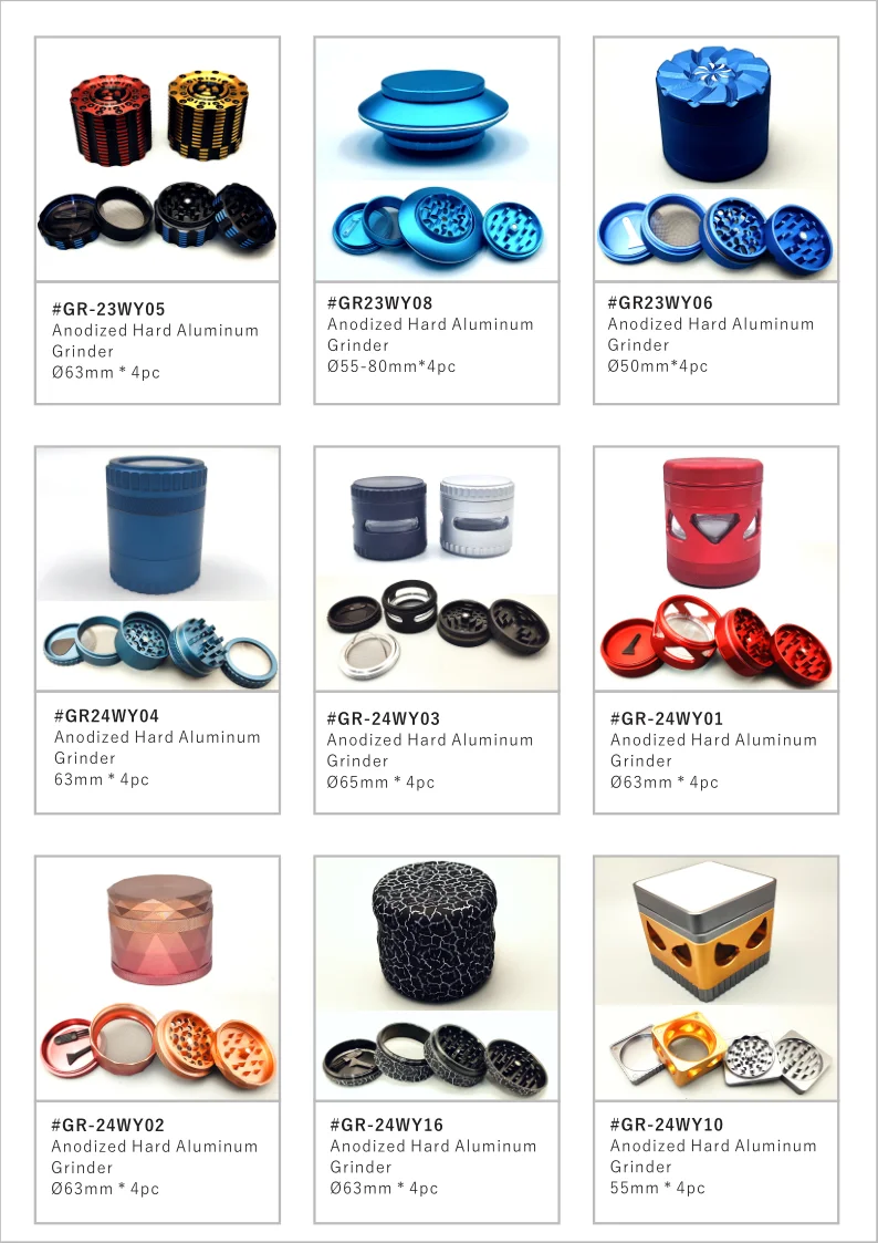 Square shape 55mm 4part herb grinder high-quality magnet work herbal accessories grinder aluminum herbal grinder crusher