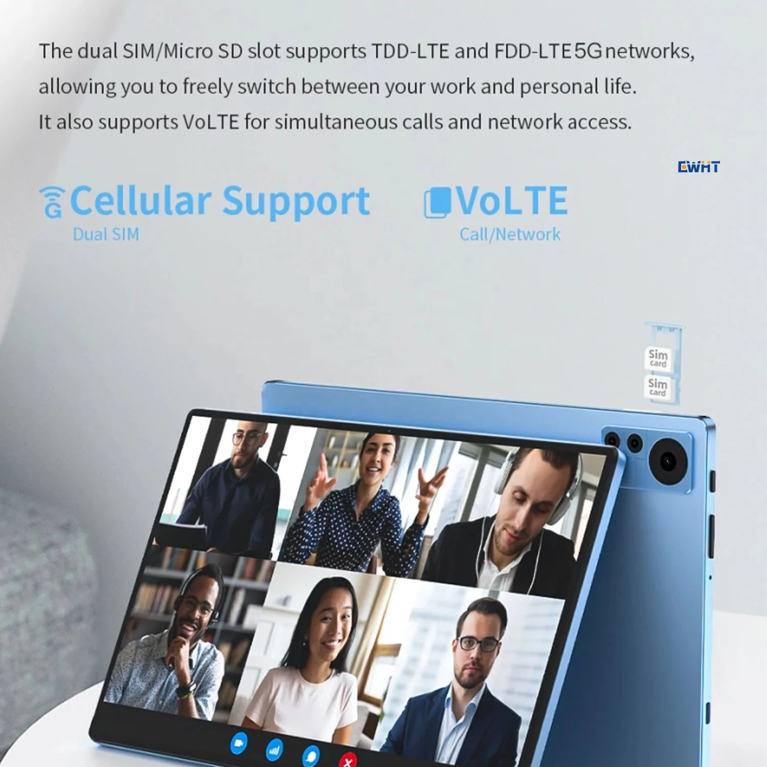 EXW 10.1 Inch Android 14 Tablet PC Hot Selling with 12GB 128GB Storage 2.0GHz CPU Keyboard Mouse Passive Pen Leather Case