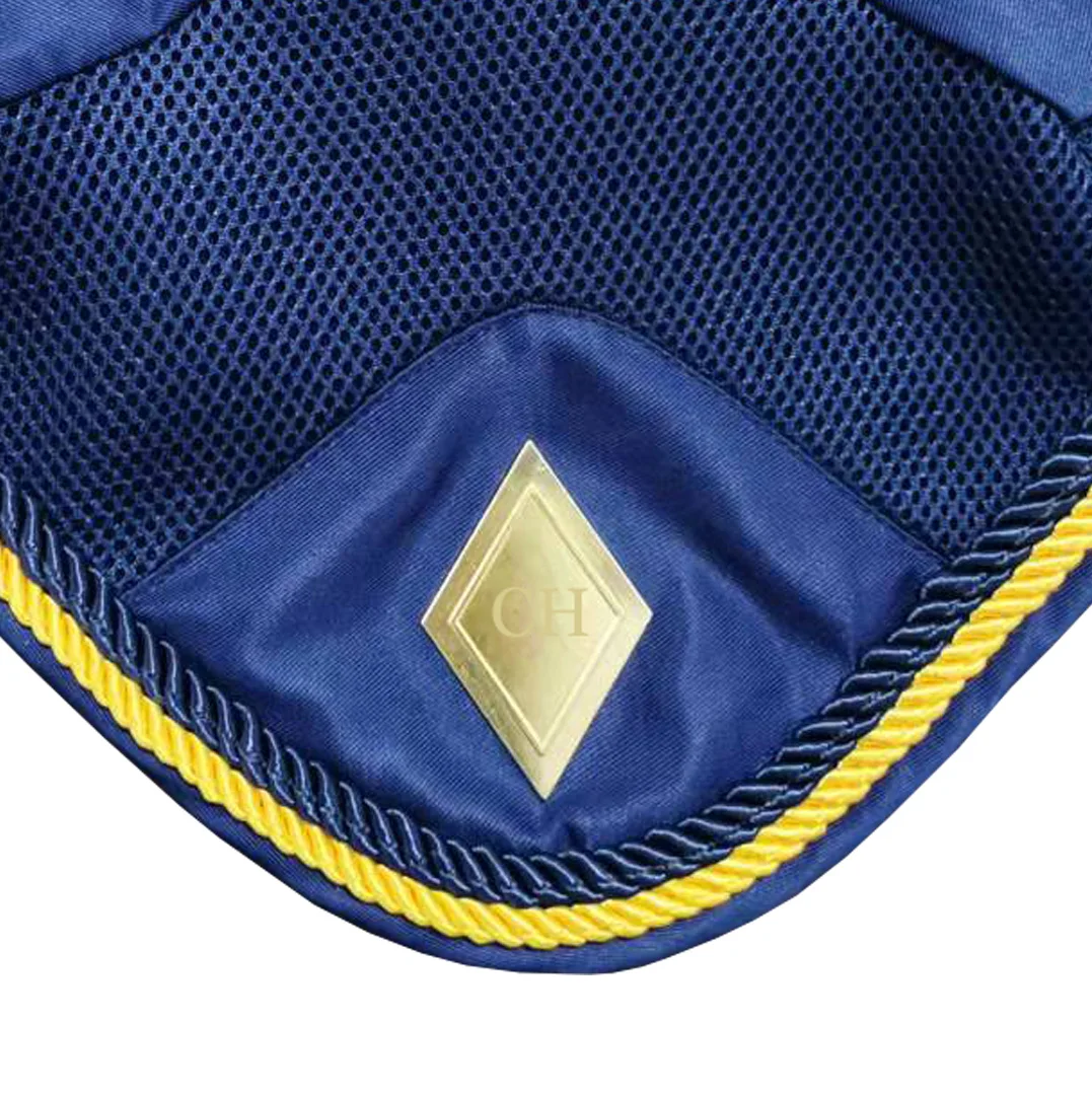 2022 Fashion Style 3D Mesh Horse Fly Veil  Horse Ears With Two Ropes Customized Metal LOGO