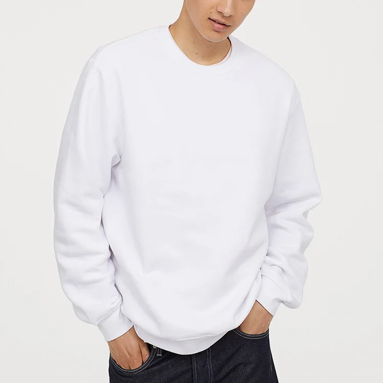 Cheap Blank Crewneck White Sweatshirt Men